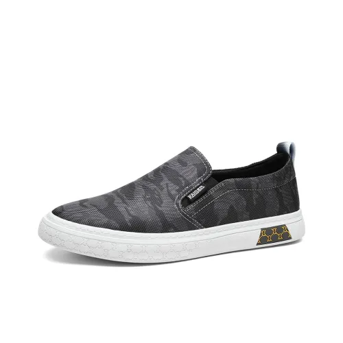 KAISER Low Top Canvas Shoes Men's Camouflage Gray