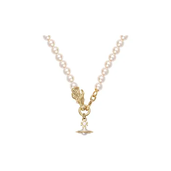 Vivienne Westwood Pearl Necklaces Women's Gold