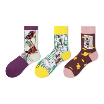 NGP Mid Calf Socks Unisex 3 Pack Ivory