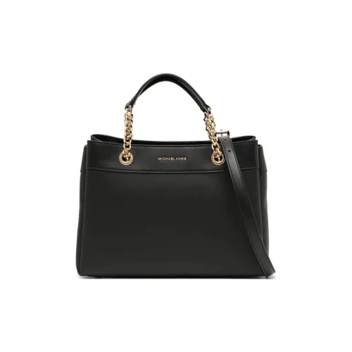 MICHAEL KORS Coated Canvas Shoulder Bag Crossbody Bag Handbag Medium Size Women's Black