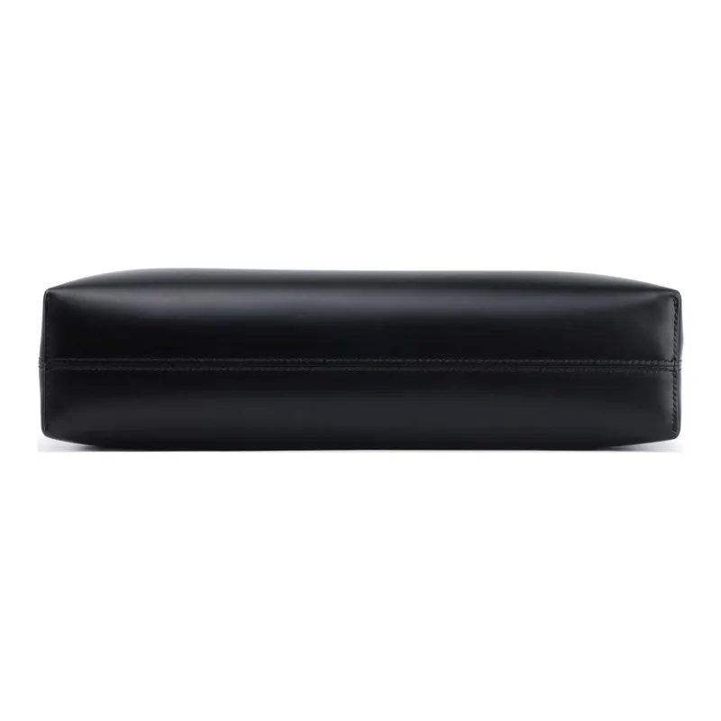 FERRAGAMO Trifolio Leather Shoulder Bag Women's Black-4