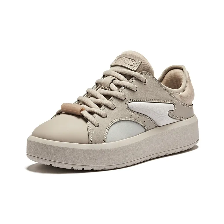 Erke Cream Puff 1.0 Anti Slip Wear Resistant Low Top Skateboard Shoes Women's Umber-2