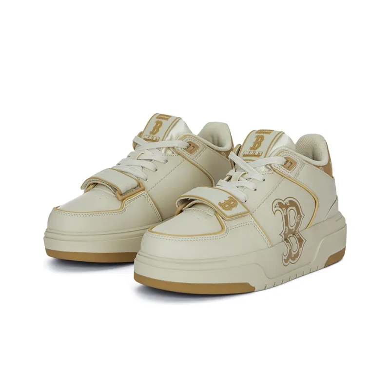 MLB Chunky Liner Mid Top Skateboard Shoes Unisex Beige Yellow-2