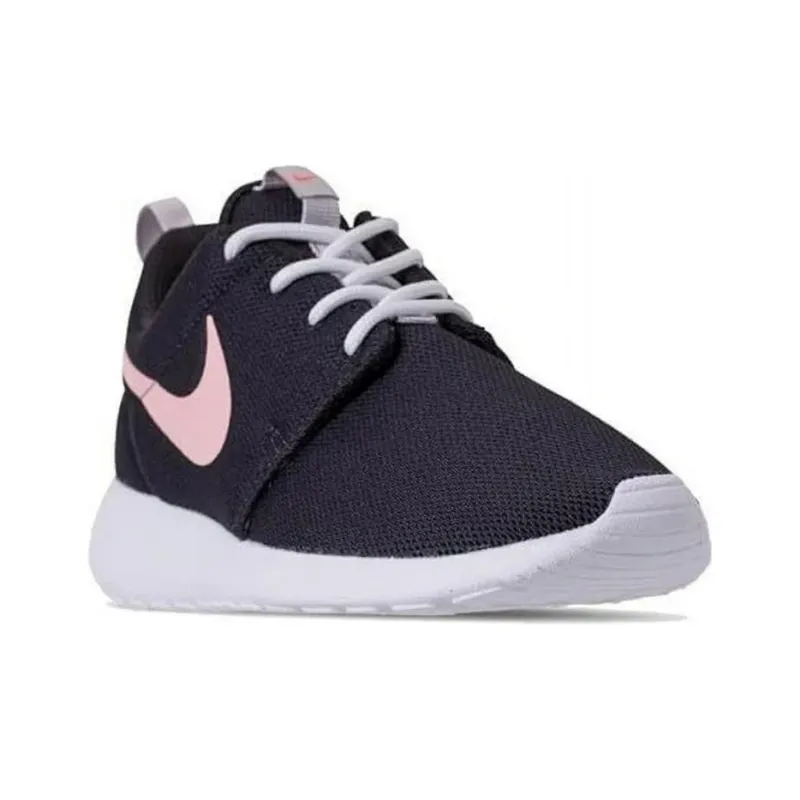 Nike Roshe One Cushioning, Wear Resistant Low Top Running Shoes Women's Black Pink-2