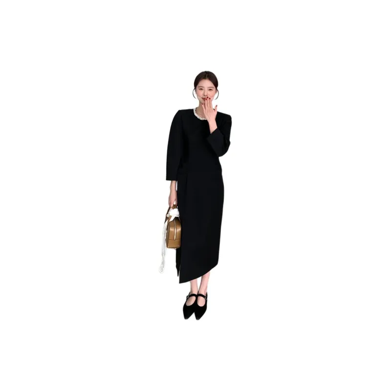 Fan Yiyi Long-Sleeved Dresses Women's Black-1
