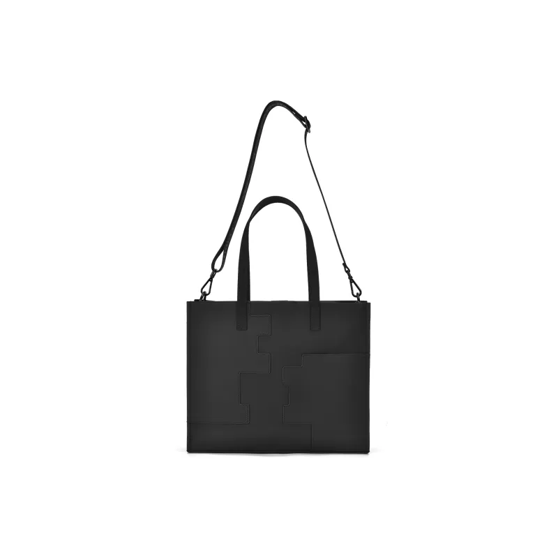EPIPHQNY PU Shoulder Bag, Crossbody Bag, Handbag Medium Size Unisex Black-2