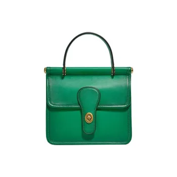 COACH Willis Leather Crossbody Bag Shoulder Bag Crossbody Bag Handbag Small Size Women's Distressed Green