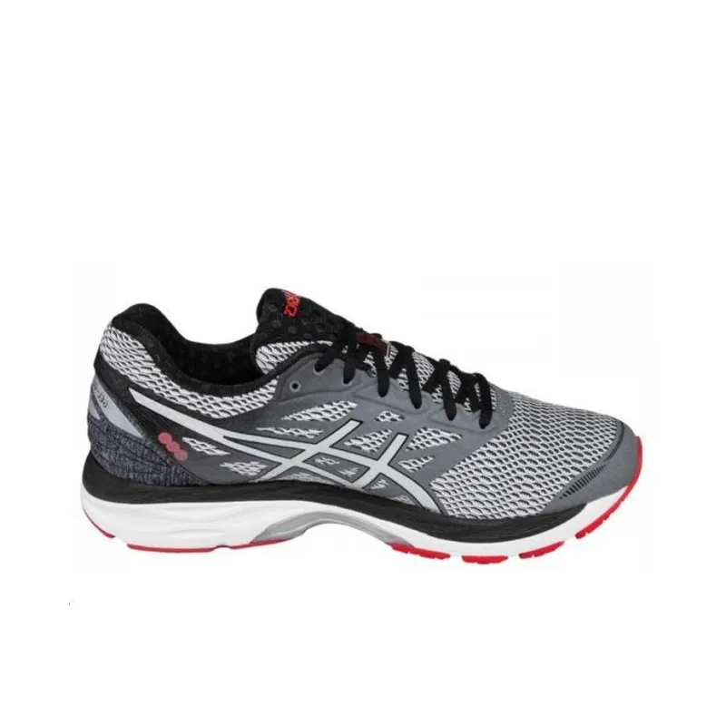 Asics Gel-Cumulus 18 Running Shoes Men Low-Top Gray/Red-1