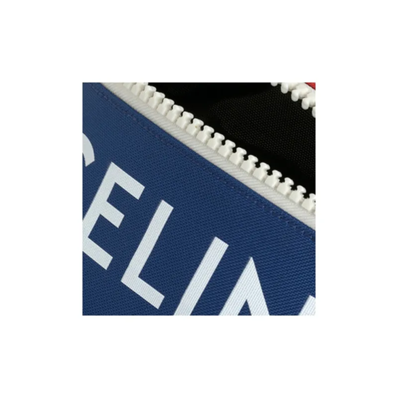 CELINE Polyamide Shoulder Bag Crossbody Bag Sling Bag Fanny Pack Regular Unisex Blue/Red-3