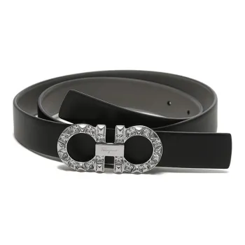 FERRAGAMO Non Trimable Double Sided Leather Belts Women's 2.5cm