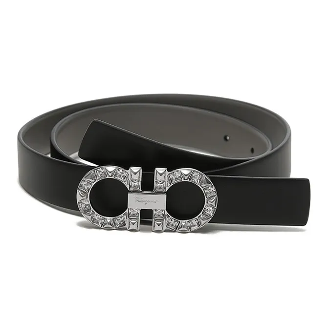 FERRAGAMO Non Trimable Double Sided Leather Belts Women's 2.5cm-0