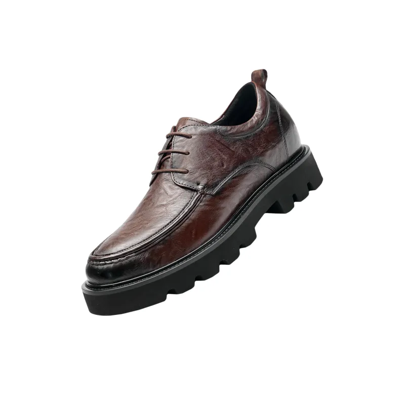 GOG Invisible Height Increasing 8cm Business Commute Dress Shoes Men's-9