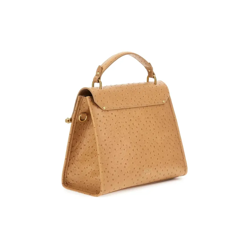 GUESS Leather Shoulder Bag Crossbody Bag Handbag Large Size Women's Taupe-1