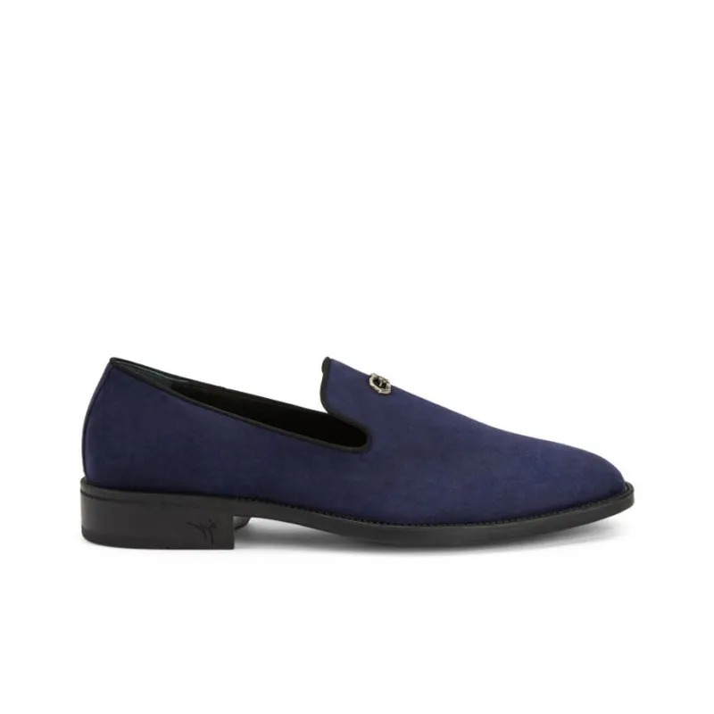 Giuseppe Zanotti Imrham Logo-plaque Suede Loafers-1