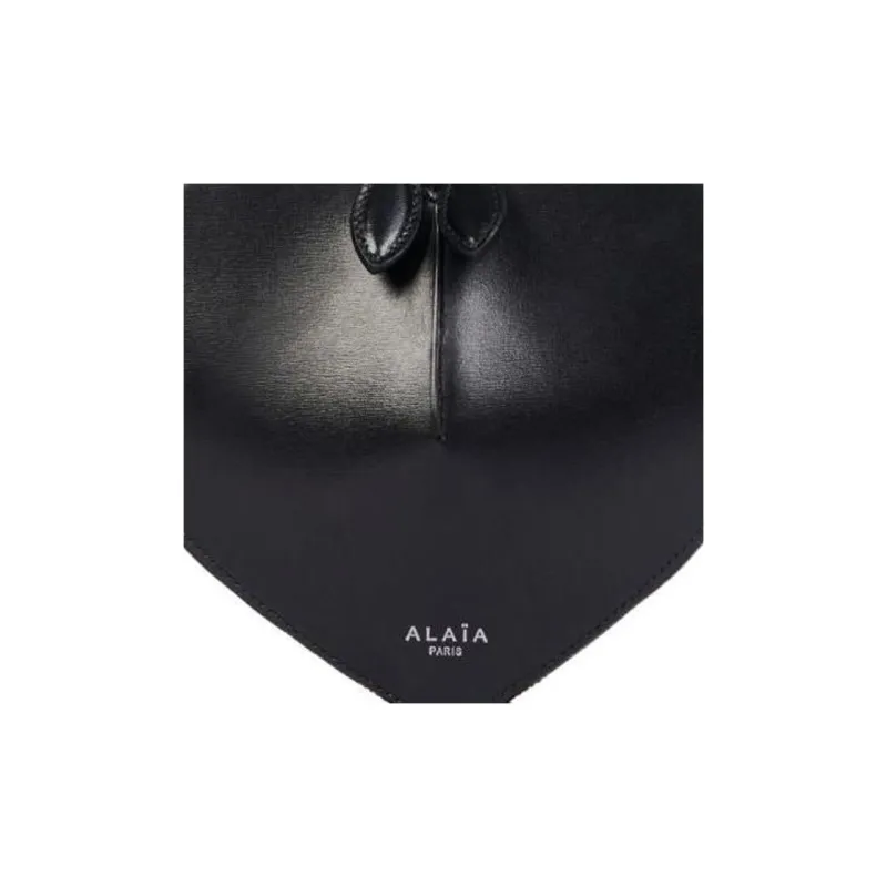 Alaia Calfskin Shoulder Bag Crossbody Bag Wallets Women's Black-5
