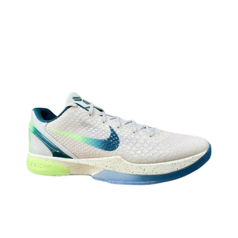 Nike Zoom Kobe 6 Protro PE Slip Resistant Low Top Basketball Shoes Men's Beige Blue Green-1