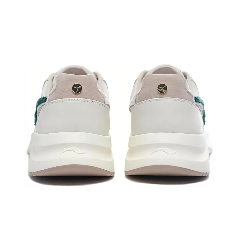LiNing Commuter Series Cushioning, Slip Resistant, And Abrasion Resistant Low Top Running Shoes Men's Ecru-3