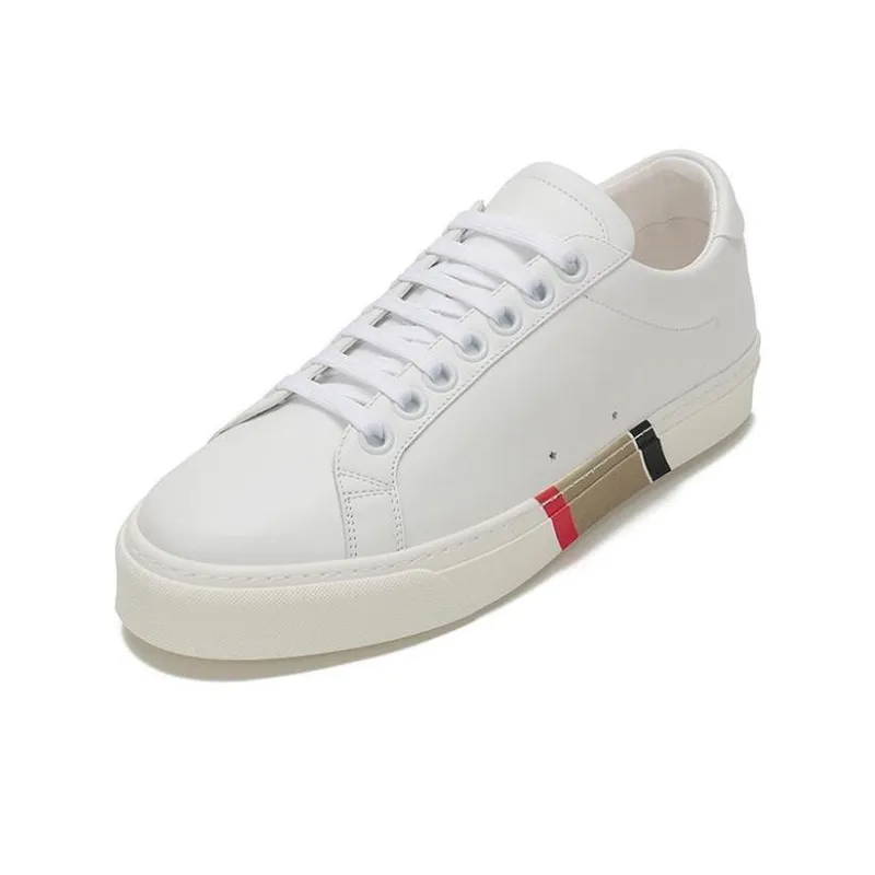 Burberry Bio Low Top Stylish Skateboarding Shoes Men's Light White-2