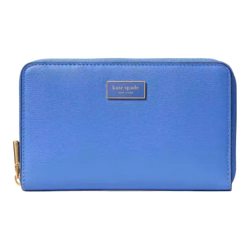 Kate Spade Kate Sibel Katy Leather Wallet Medium Size Women's Opal Blue
