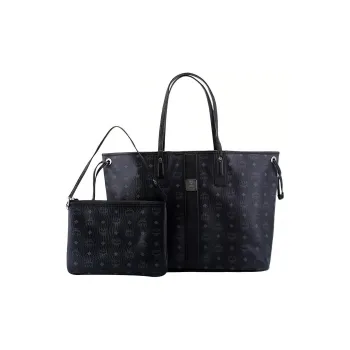 MCM Canvas Combo Bag, Tote Bag, Shopping Bag, Shoulder Bag, Handbag Women's Black
