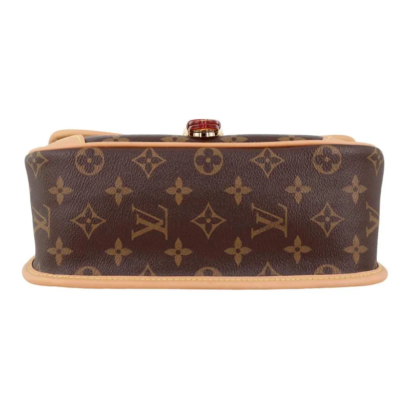 LOUIS VUITTON Diane Monogram Handbag Brown-6