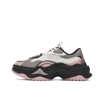 FILA FUSION BIANCO II Cushioned Wear Resistant Lightweight Low Top Chunky Sneakers Women's Zinc Gray