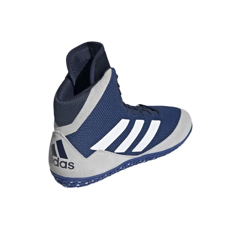 Adidas Mat Wizard 5 Cushioning Wear-Resistant High-Top Training Shoes Men's Blue-3