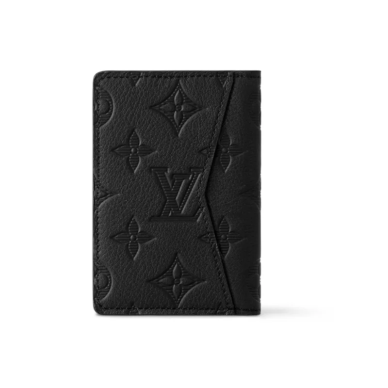 LOUIS VUITTON Pocket Organizer Monogram Shadow Black-2
