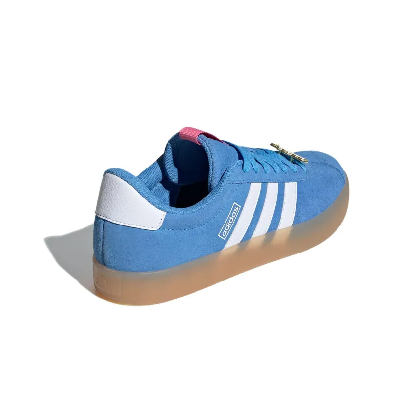 Adidas Vl Court 3.0 Blue Burst Cloud White Pink Fusion Women's-3