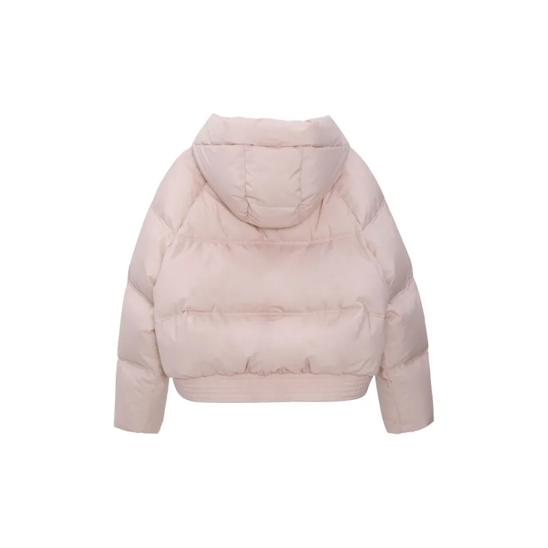 Fstudio Hooded 90 Fill Power White Duck Down Puffer Jacket Cropped Down Jacket Coat Women's-1