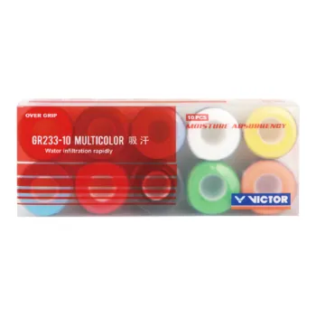 VICTOR Badminton Grip Tape PU Polyurethane Thickened Mixed Color Ten Pieces Pack