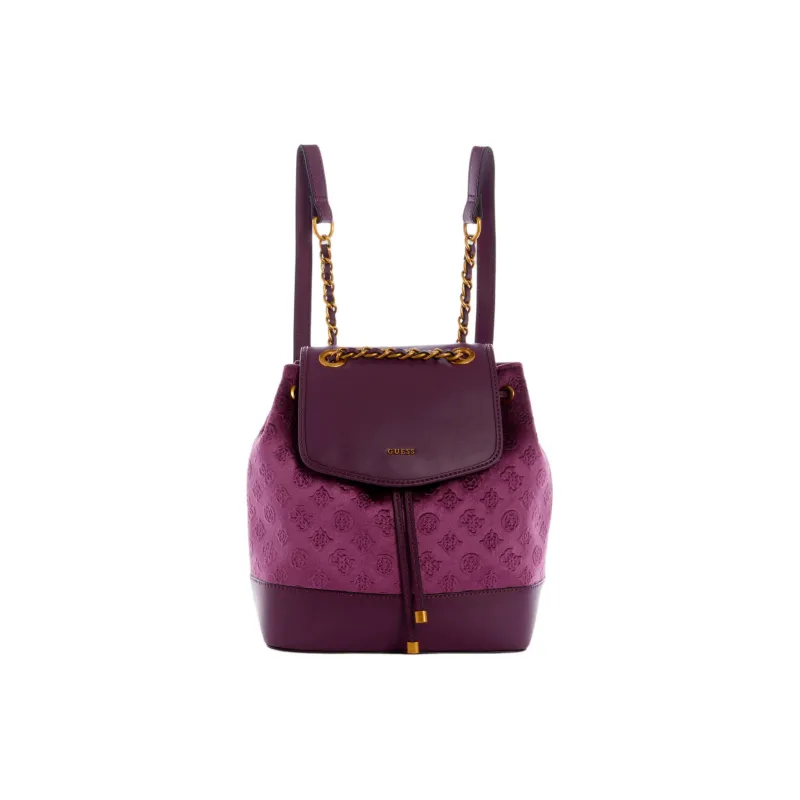 GUESS Artificial Leather Backpack Women's Purple-0