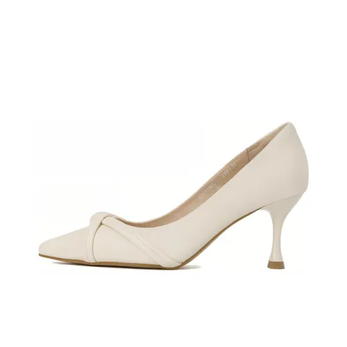 AOKANG High Heels Women's Beige