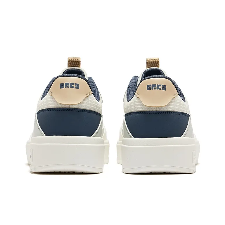Erke Semi Summer 2.0 Cushioning Wear Resistant Low Top Skateboard Shoes Men's White Gray-3