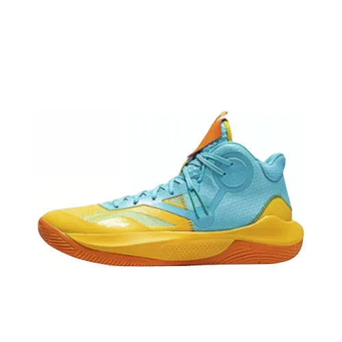 LINING Sonic 9 Team Basketball Shoes Men Mid-Top Yellow/Blue