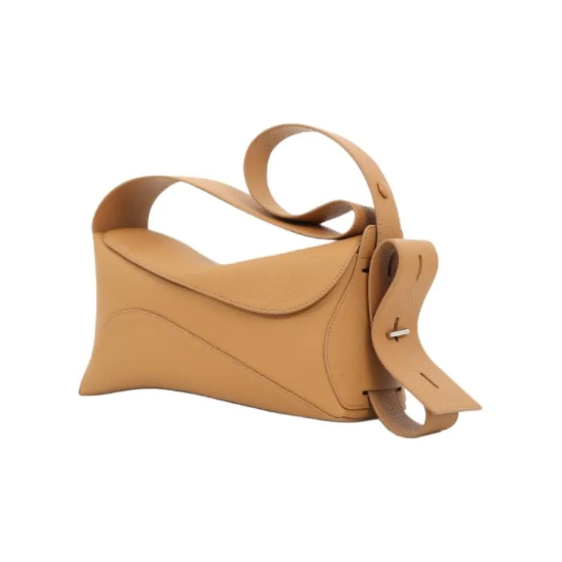 STAR TOWN Cow Leather Shoulder Bag, Crossbody Bag Tubas Women's Toffee Brown-1