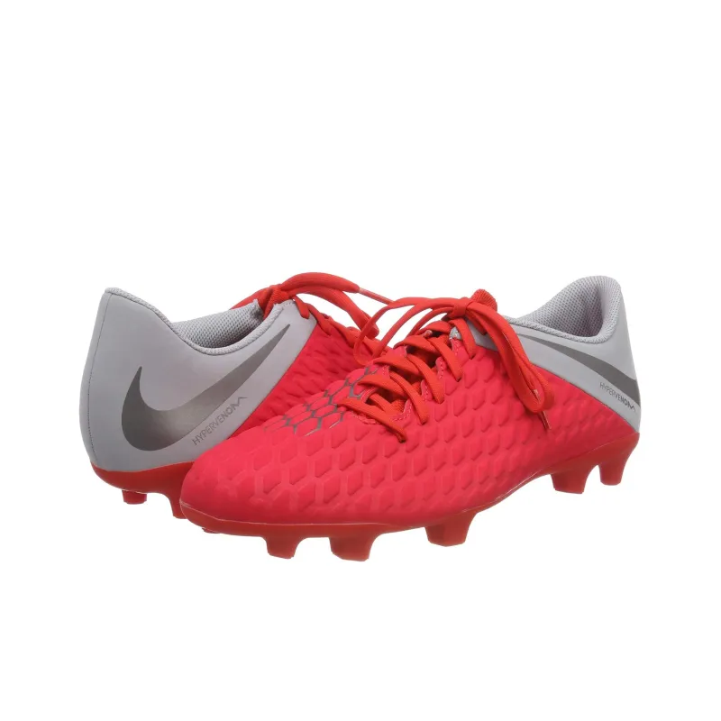 Nike FG Rubber Long Studs Cushioning Anti-Slip And Wear-Resistant Soccer Shoes Men's Red Gray-2