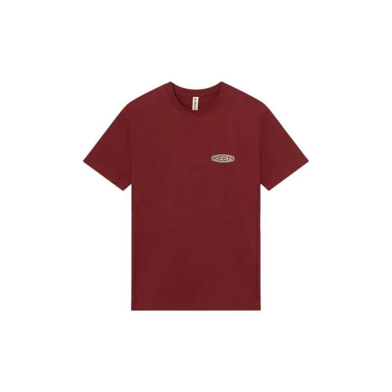 KEEN HARVEST TECH TEE C&B LOGO T-Shirt Men's Merlot Burgundy/Taupe-1