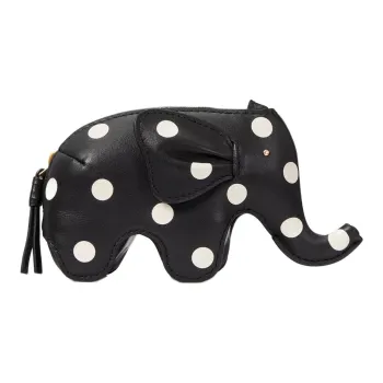Kate Spade Smooth Leather Coin Purse Women's Black & White