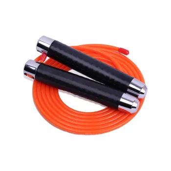ZINGIS Fitness Training Non Countable Jump Ropes Adults ABS Plastic Controller With PU Rope 2.85m Orange