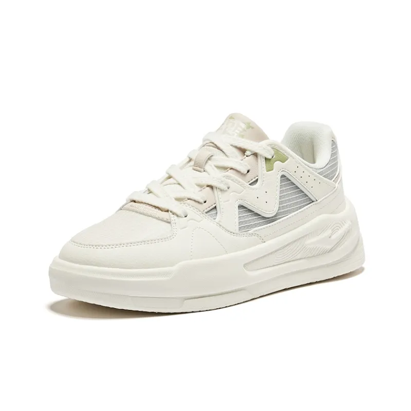 Erke White Peach Oolong 2.0 Lite Cushioning Wear Resistant Low Top Skateboard Shoes Women's White Gray Pink-2