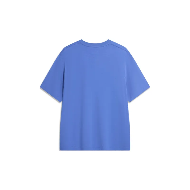LiNing Sports Life Collection Drop Shoulder Sleeve T-Shirt Men's Iris Blue-1