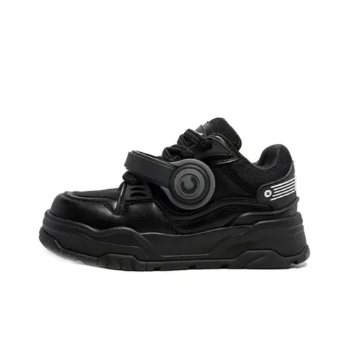 Bellum Han Breathable And Wear resistant Low Top Skateboard Shoes Unisex Black