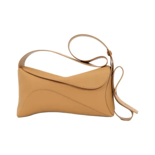 STAR TOWN Cow Leather Shoulder Bag, Crossbody Bag Tubas Women's Toffee Brown