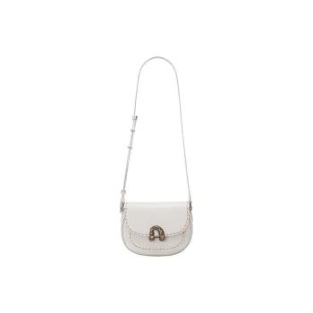 AMAZING SONG Cow Leather Patchwork Synthetic Leather Shoulder Bag Women's Happy Fruit White/Dark Chocolate