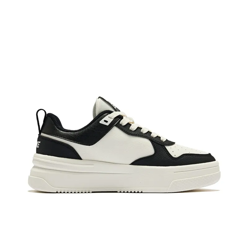 Erke Cool Play 2.0 Anti Slip Wear Resistant Low Top Skateboard Shoes Women's White Black-1