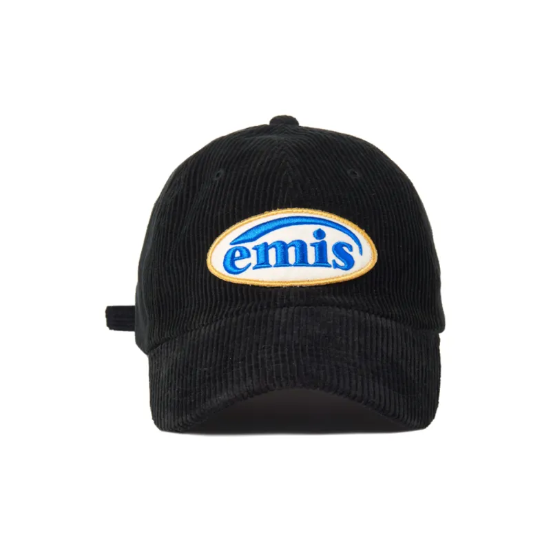 Emis Corduroy, Cotton Baseball Caps Unisex Black-0