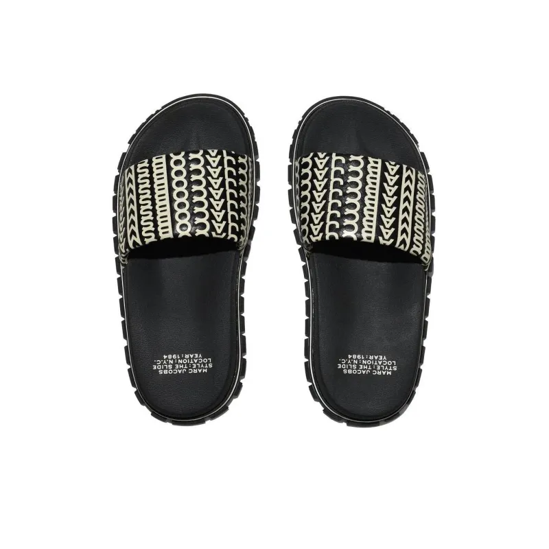 MARC JACOBS Monogram Printed Slip-On Slides Women's-4