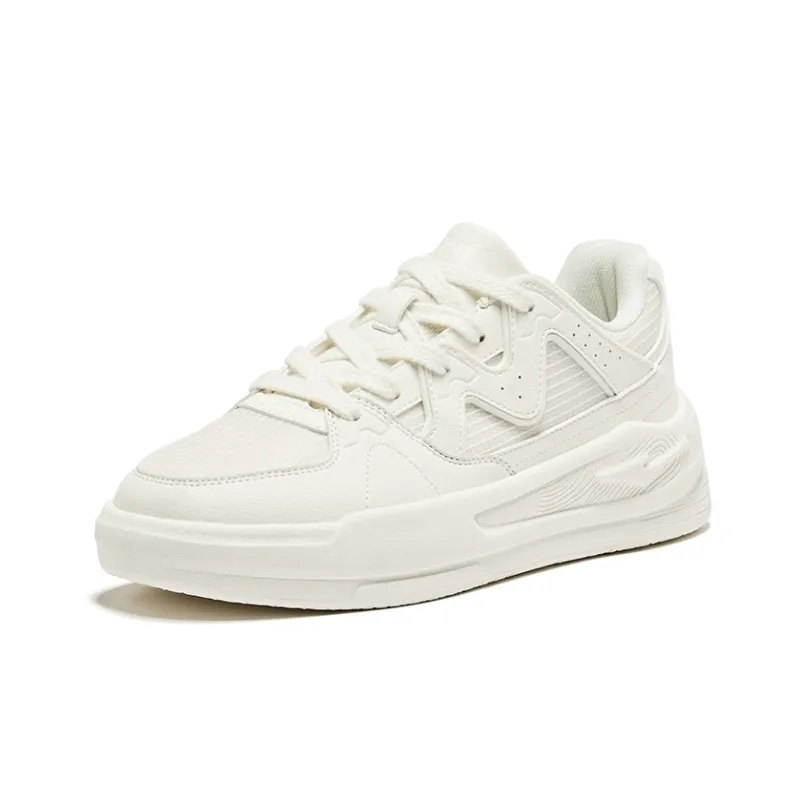 Erke White Peach Oolong 2.0 Lite Cushioning Wear Resistant Low Top Skateboard Shoes Women's Microcrystal White-2