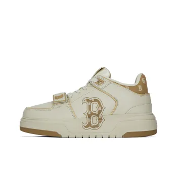 MLB Chunky Liner Mid Top Skateboard Shoes Unisex Beige Yellow